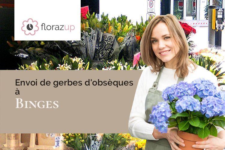 gerbes de fleurs pour un enterrement à Binges (Côte-d'Or/21270)