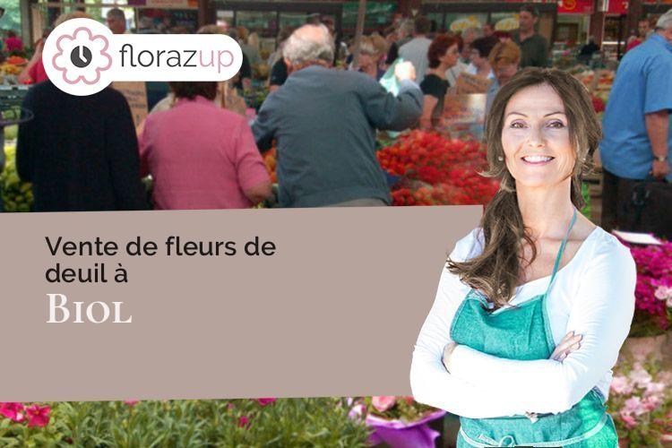 gerbes de fleurs pour un décès à Biol (Isère/38690)