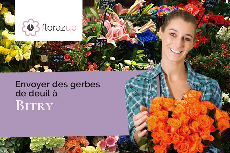 gerbes de fleurs pour un deuil à Bitry (Nièvre/58310)