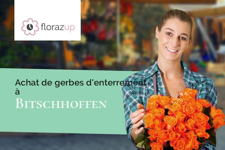 coeurs de fleurs pour un enterrement à Bitschhoffen (Bas-Rhin/67350)