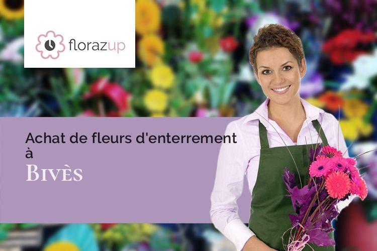 croix de fleurs pour une crémation à Bivès (Gers/32380)