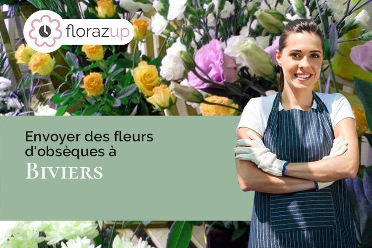 couronnes de fleurs pour un enterrement à Biviers (Isère/38330)