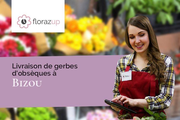 créations florales pour un décès à Bizou (Orne/61290)