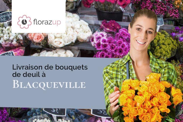 fleurs deuil pour des funérailles à Blacqueville (Seine-Maritime/76190)