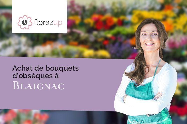 couronnes florales pour un deuil à Blaignac (Gironde/33190)