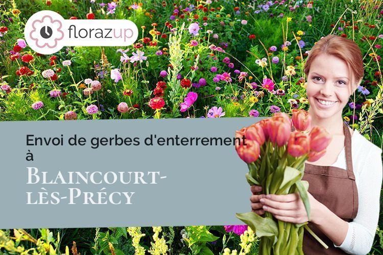 coeur de fleurs pour des funérailles à Blaincourt-lès-Précy (Oise/60460)