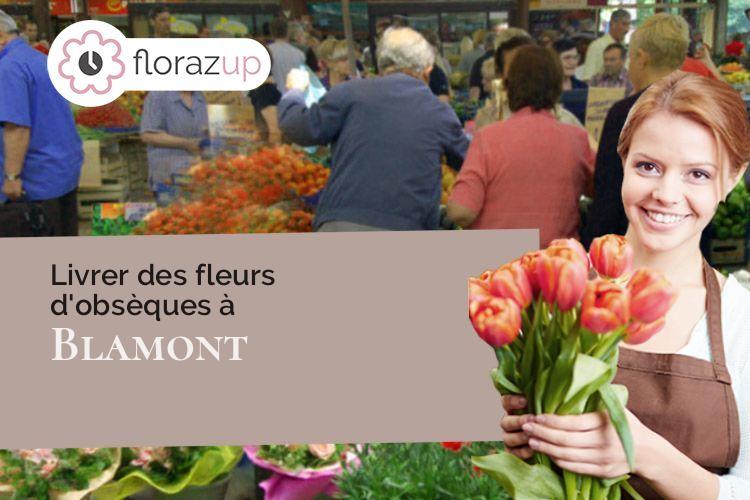 compositions de fleurs pour des funérailles à Blamont (Doubs/25310)