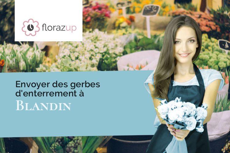 gerbes de fleurs pour un enterrement à Blandin (Isère/38730)