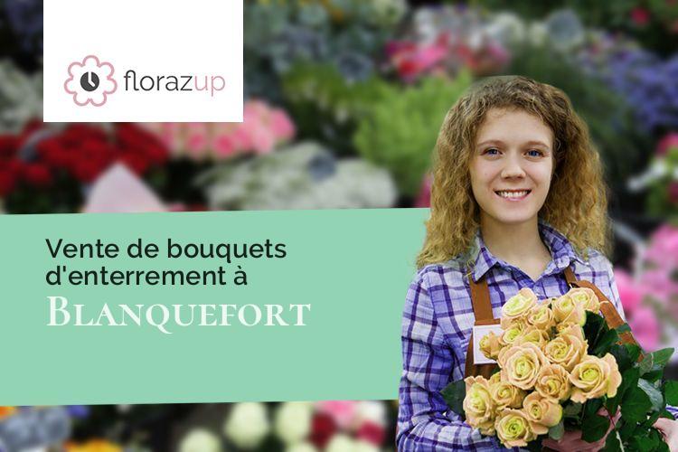 croix de fleurs pour des obsèques à Blanquefort (Gers/32270)
