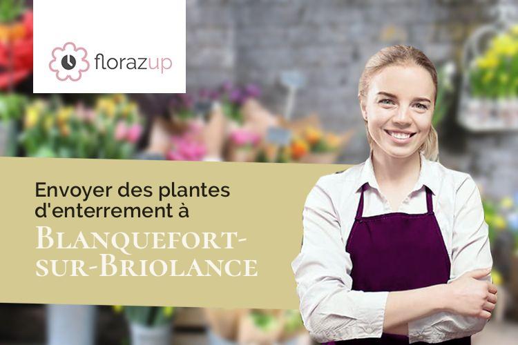 compositions florales pour des funérailles à Blanquefort-sur-Briolance (Lot-et-Garonne/47500)
