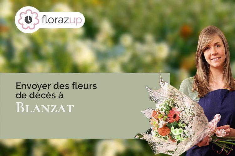 gerbes de fleurs pour un décès à Blanzat (Puy-de-Dôme/63112)