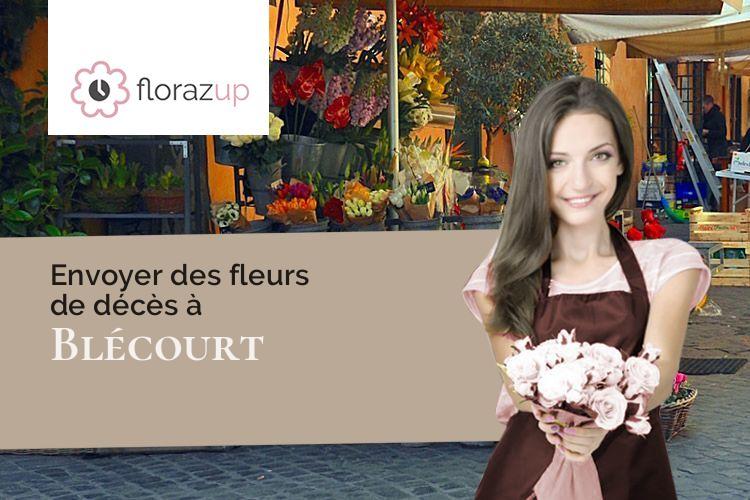 couronnes de fleurs pour un deuil à Blécourt (Nord/59268)