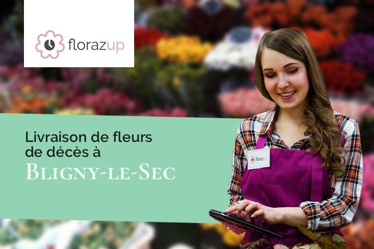 coeurs de fleurs pour un enterrement à Bligny-le-Sec (Côte-d'Or/21440)