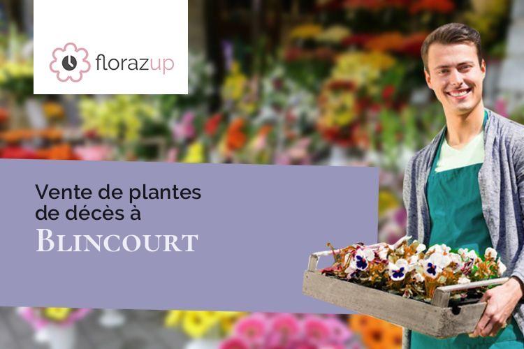 couronnes de fleurs pour un décès à Blincourt (Oise/60190)