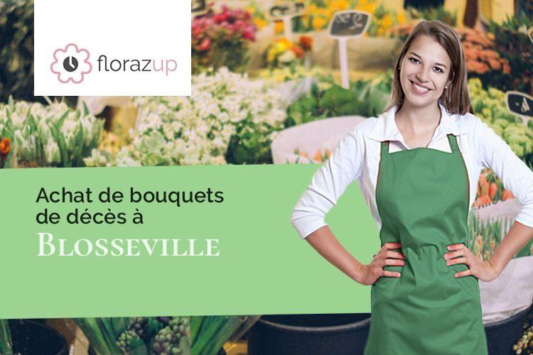 couronnes de fleurs pour un deuil à Blosseville (Seine-Maritime/76460)