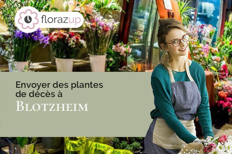 créations de fleurs pour un décès à Blotzheim (Haut-Rhin/68730)