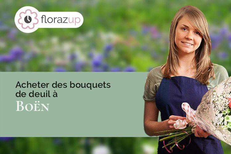 créations florales pour un décès à Boën (Loire/42130)