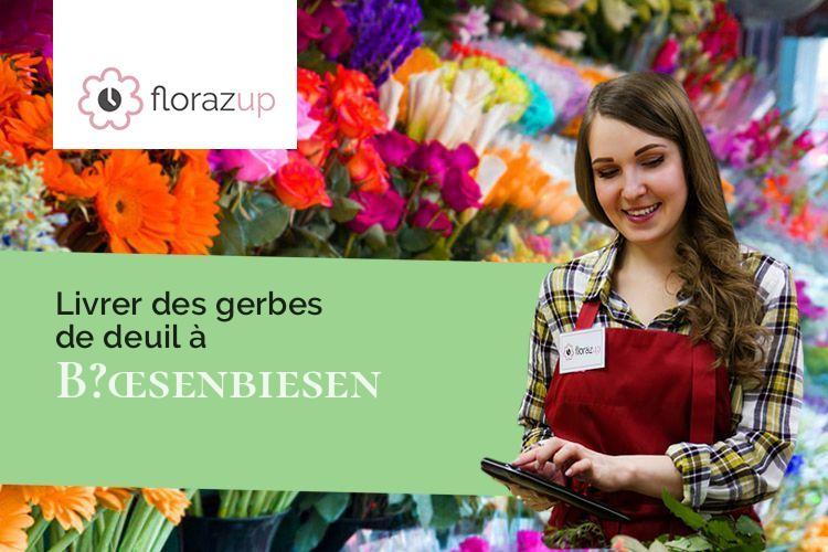 créations florales pour un décès à B?œsenbiesen (Bas-Rhin/67390)