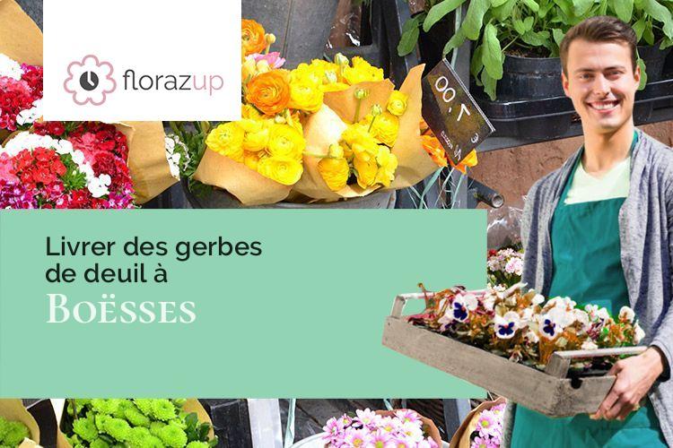 créations de fleurs pour un deuil à Boësses (Loiret/45390)