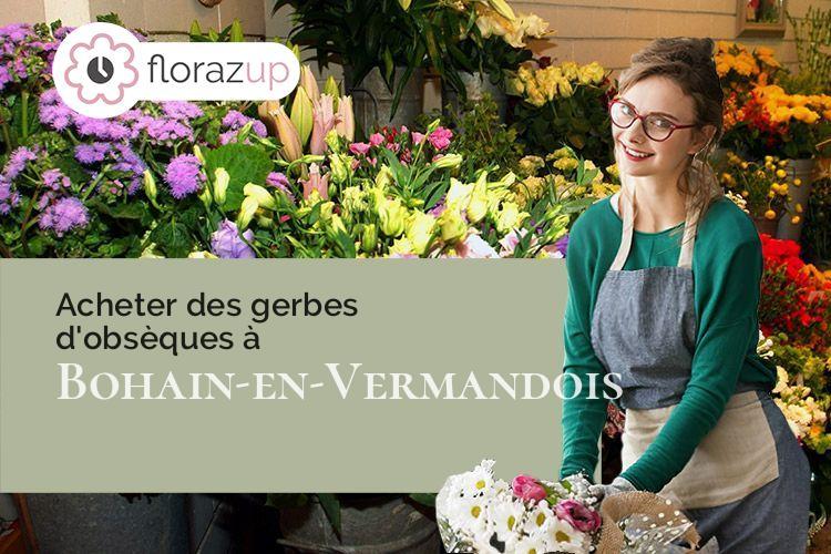 couronnes florales pour un enterrement à Bohain-en-Vermandois (Aisne/02110)