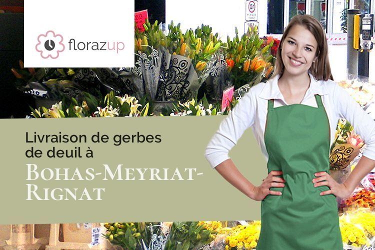 fleurs deuil pour une crémation à Bohas-Meyriat-Rignat (Ain/01250)