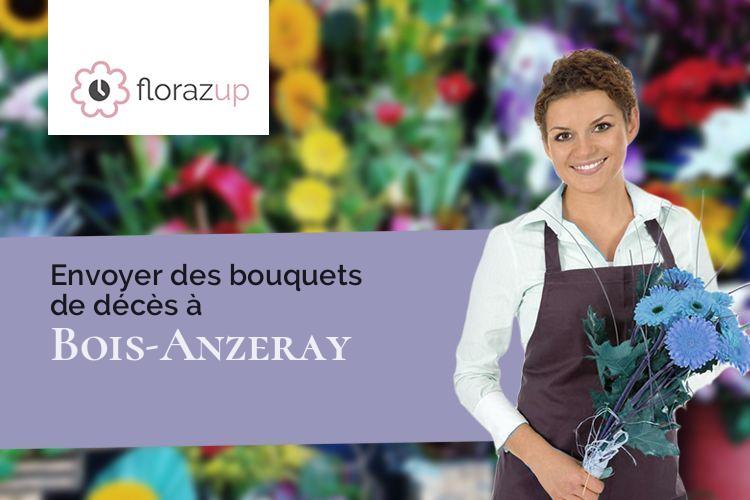 croix de fleurs pour des obsèques à Bois-Anzeray (Eure/27330)