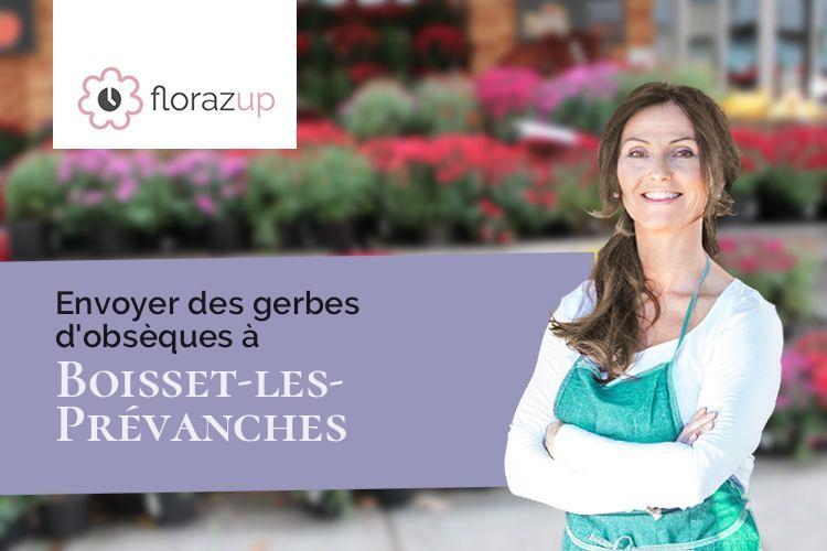 créations florales pour un enterrement à Boisset-les-Prévanches (Eure/27120)