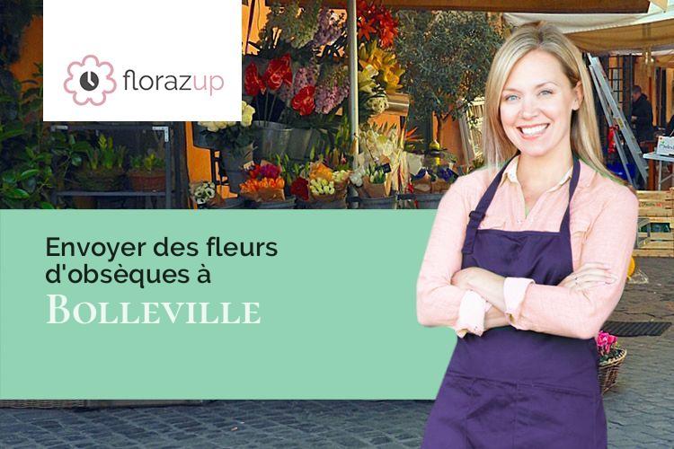 créations florales pour un deuil à Bolleville (Manche/50250)