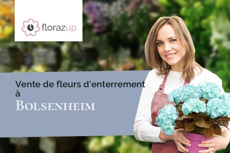 couronnes florales pour des obsèques à Bolsenheim (Bas-Rhin/67150)