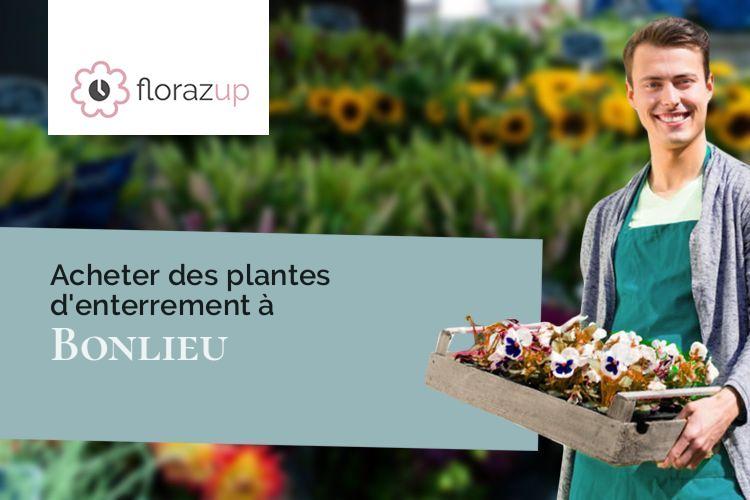 couronnes de fleurs pour des obsèques à Bonlieu (Jura/39130)