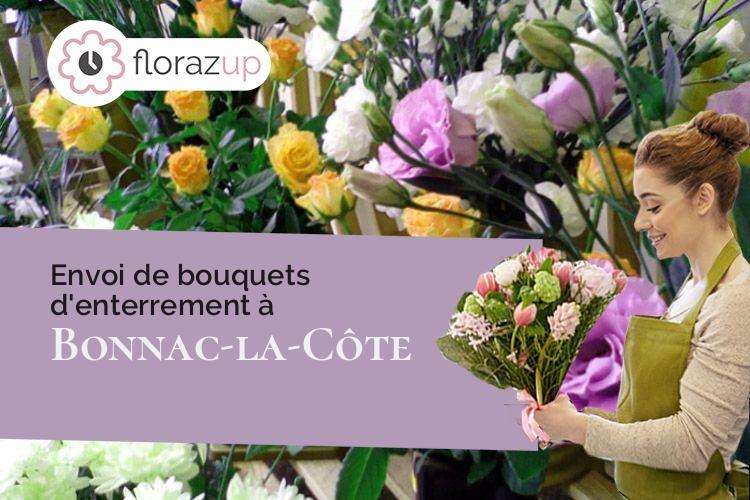 fleurs deuil pour des funérailles à Bonnac-la-Côte (Haute-Vienne/87270)
