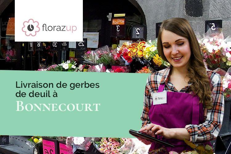 croix de fleurs pour une crémation à Bonnecourt (Haute-Marne/52360)