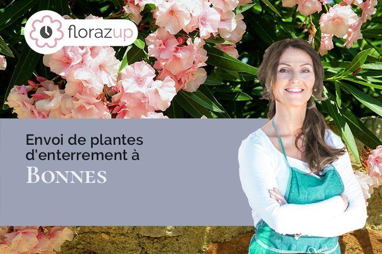 fleurs deuil pour un enterrement à Bonnes (Vienne/86300)