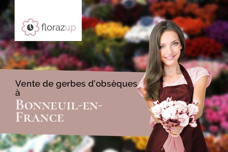 gerbes de fleurs pour des funérailles à Bonneuil-en-France (Val-d'Oise/95500)