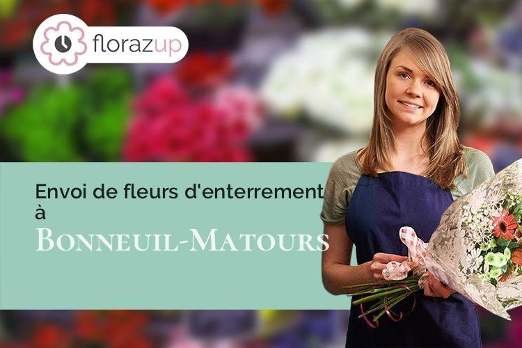 couronnes de fleurs pour une crémation à Bonneuil-Matours (Vienne/86210)