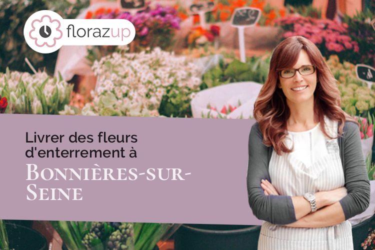 fleurs deuil pour un enterrement à Bonnières-sur-Seine (Yvelines/78270)