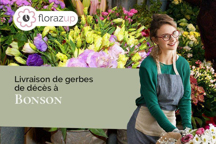 compositions de fleurs pour un enterrement à Bonson (Loire/42160)