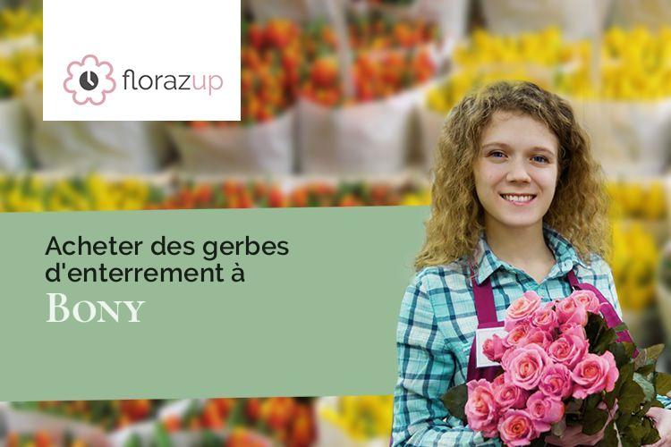 compositions florales pour un enterrement à Bony (Aisne/02420)
