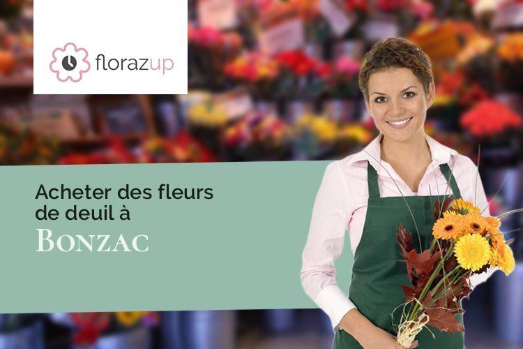 créations florales pour un deuil à Bonzac (Gironde/33910)