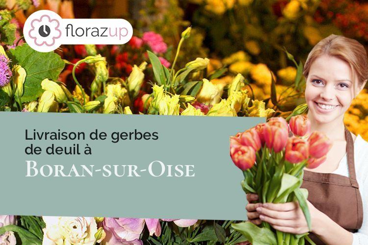 couronnes de fleurs pour un deuil à Boran-sur-Oise (Oise/60820)