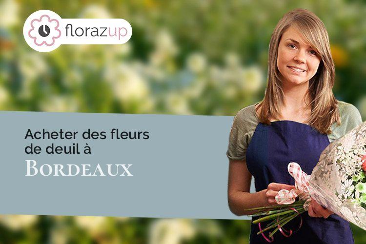 croix de fleurs pour un décès à Bordeaux (Gironde/33000)