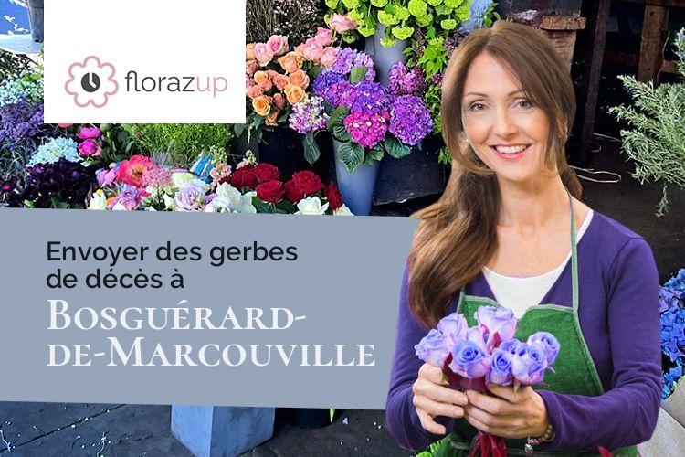 coeurs de fleurs pour des funérailles à Bosguérard-de-Marcouville (Eure/27520)