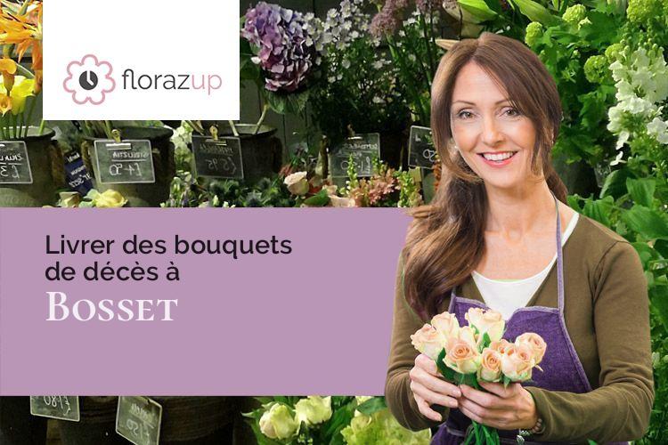 couronnes de fleurs pour des obsèques à Bosset (Dordogne/24130)