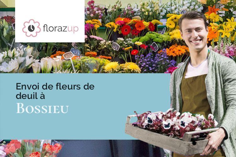 coeurs de fleurs pour une crémation à Bossieu (Isère/38260)