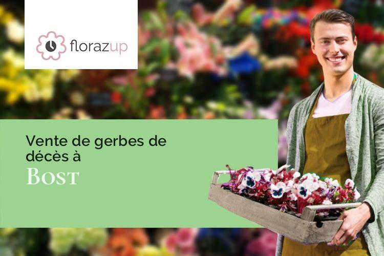 couronnes florales pour un décès à Bost (Allier/03300)