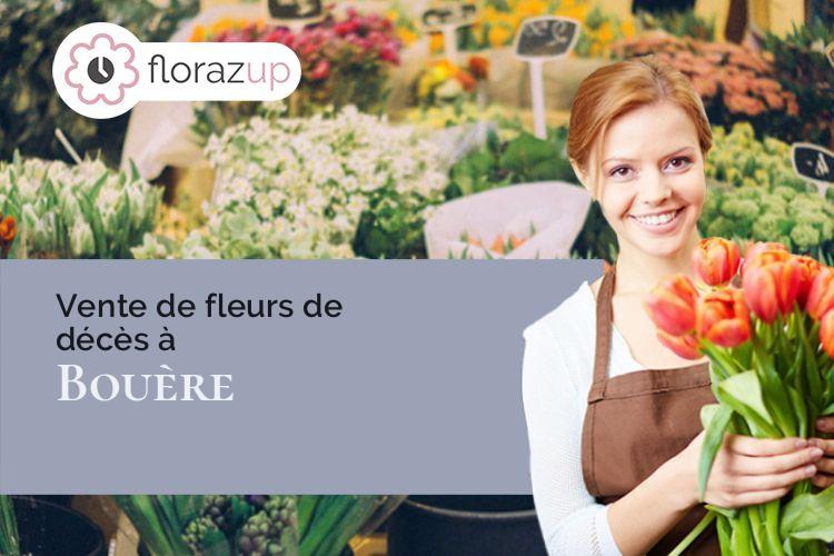 croix de fleurs pour un décès à Bouère (Mayenne/53290)
