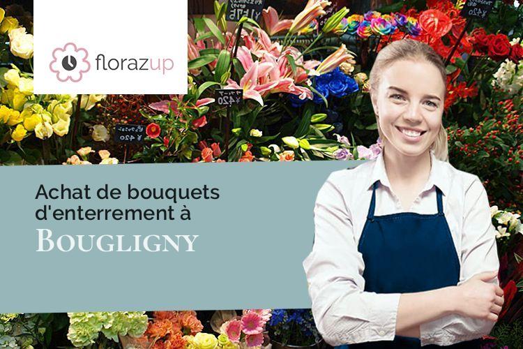 couronnes de fleurs pour un enterrement à Bougligny (Seine-et-Marne/77570)