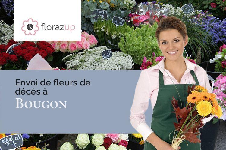 couronnes de fleurs pour un enterrement à Bougon (Deux-Sèvres/79800)