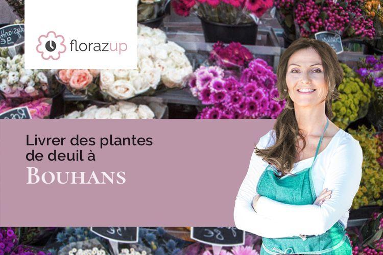 couronnes de fleurs pour des obsèques à Bouhans (Saône-et-Loire/71330)
