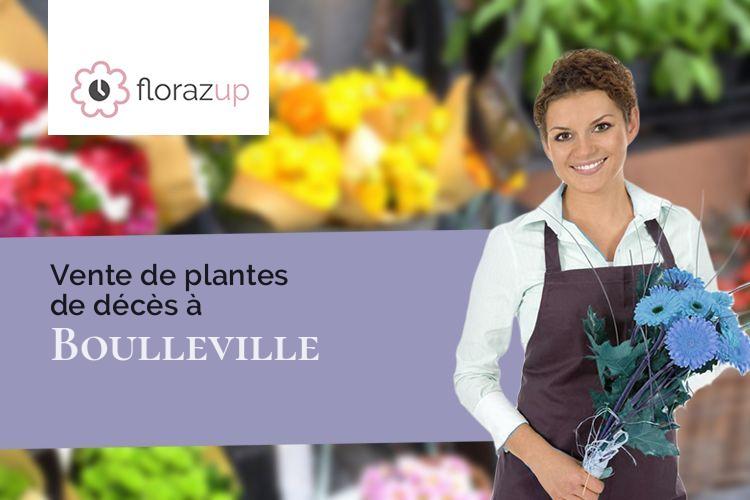 couronnes de fleurs pour des obsèques à Boulleville (Eure/27210)